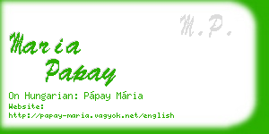 maria papay business card